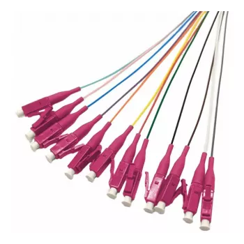 Tecline šviesolaidiniai pigtailai, OM4, spalvoti, LC/UPC, 2,0 m, 12 vnt. 20500017