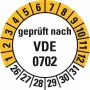 HEIN Industrieschilder 188207 VDE 0702 Patikros etiketės, 26-31 savaitės, 20 mm, nuolatinis klijavimas, 500 vienetų ritinyje
