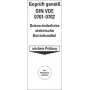 HEIN 178140 Patikros etiketė pagal DIN VDE 0701-0702, lipni, geltona, 50 x 25 mm, 100 etikečių