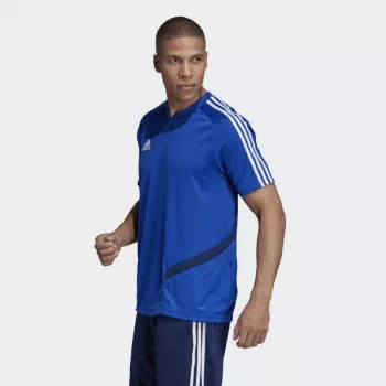 Adidas Tiro 19 treniruočių marškinėliai trumpomis rankovėmis poliesteris juodi/balti vyrams S