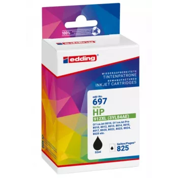 edding EDD-697 juodas rašalo kasetė, suderinama su HP 912XL (3YL84AE)