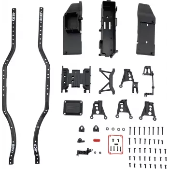 Reely RE-7068336 aliumininė pagrindinė važiuoklės plokštė 1:10 RC bagiams ir sunkvežimiams