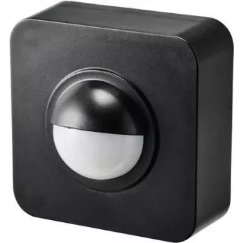 SYGONIX SY-5046552 Viršutinio montavimo PIR judesio jutiklis 120° juodas IP65