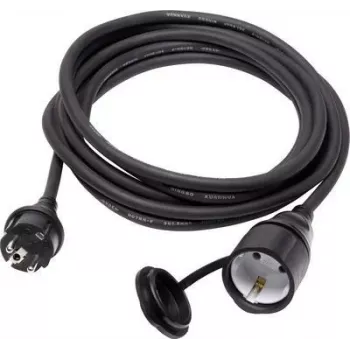 SYGONIX SY-5044440 maitinimo prailginimo kabelis 16 A juodas 5 m