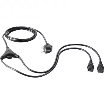 SYGONIX SY-5178378 IEC C14 į 2x IEC C13 maitinimo skirstytuvas Y-kabelis, 2m, juodas