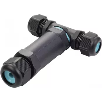 Sygonix SY-5516050 atsparus orui kabelių jungtis su varžtiniais gnybtais, IP68, 3 polių, juoda