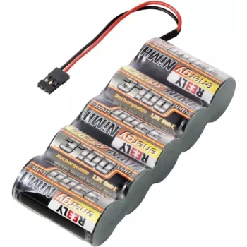 Reely NiMH RC akumuliatorių paketas 6 V 3700 mAh 5 elementų Sub-C Side-by-Side JR kištukas RE-7856835
