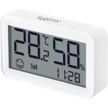 Sygonix termo-/higrometras su programėle, baltas (SY-4904438)