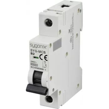 Sygonix SY-6437976 SYG-MCB 1P/B2/6KA miniatiūrinis grandinės pertraukiklis 1 polių 2 A 240 V/AC
