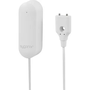 Sygonix SY-6515318 Wi-Fi vandens nuotėkio detektorius su programėlės valdymu, maitinamas baterijomis, baltas