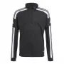adidas Squadra 21 treniruočių viršutinė dalis jaunimui sportinis megztinis juodas GK9561 140cm