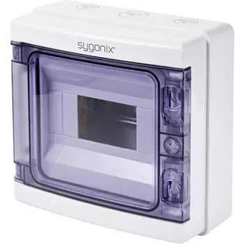 Sygonix SY-5491852 paviršinio montavimo mažoji paskirstymo dėžutė, 8 modulių vienetai, 1 eilė, balta