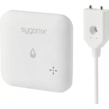 Sygonix SY-6735646 Wi-Fi vandens nuotėkio detektorius su programėlės valdymu, vidiniu ir išoriniu jutikliu, 85 dB signalizacija, maitinamas baterijomis