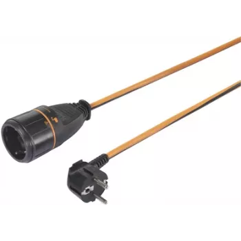 Sygonix SY-5597568 Maitinimo prailginimo kabelis 16 A juodas, oranžinis 5 m fiksuojamas