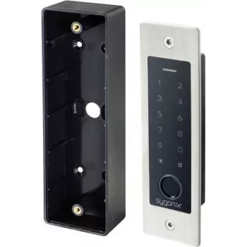Sygonix SY-5231014 apsaugos sistemos su pirštų atspaudų/RFID skaitytuvu, įleidžiamas, su apšviesta klaviatūra, 12-18 V DC, IP55