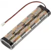 Reely NiMH siųstuvo baterijų paketas 9.6V 2400mAh 8 elementų Sub-C strypo Futaba RE-7851444