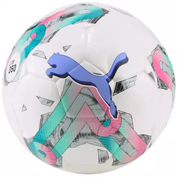 PUMA Orbita 5 Hybrid Lite 350 futbolo kamuolys baltas-žalias-rožinis 5 dydis