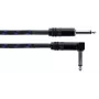 Cordial 14780 Instrumentinis kabelis 3 m – 6,3 mm TS Jack į 6,3 mm TS Jack, juodas/mėlynas tekstilinis apvalkalas