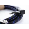 Cordial 14780 Instrumentinis kabelis 3 m – 6,3 mm TS Jack į 6,3 mm TS Jack, juodas/mėlynas tekstilinis apvalkalas