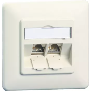 METZ CONNECT E-DAT modul 8/8(8) UP įleidžiama RJ45 jungčių dėžutė Cat.6A ekranuota, gryna balta 1309121002-E-90