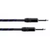 Cordial 14770 Mono Jack garso kabelis 6,3 mm TS - 6,3 mm TS 5 m juodas/mėlynas tekstilinis