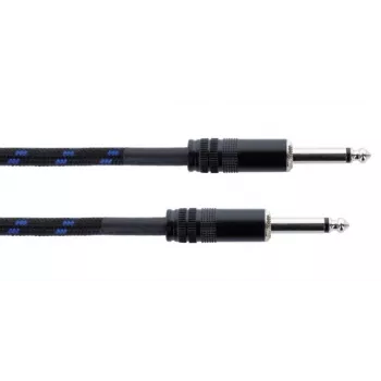 Cordial 14770 Mono Jack garso kabelis 6,3 mm TS - 6,3 mm TS 5 m juodas/mėlynas tekstilinis