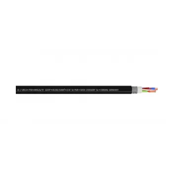 Cordial 15540 CAT 5e S/UTP tinklo kabelis, RJ45, 15 m, juodas, PUR apvalkalas