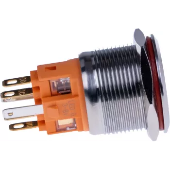 JOY-IT BUTTON22B-M-GR Momentinis mygtukų jungiklis, 22mm, 250V AC 7A, 1 NO, IP67, IK10, Žalias