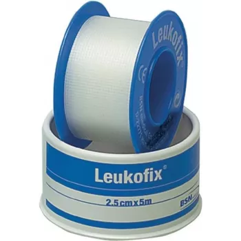 SÖHNGEN 1009216 Leukofix fiksavimo pleistras 5 m x 2,5 cm baltas neaustinės medžiagos hipoalerginis