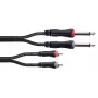 Cordial 14842 dvigubas mono jack į RCA audio kabelis 6m juodas