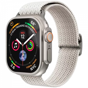 VONMÄHLEN austas kilpinis apyrankė Apple Watch 40/41/42mm, kreminės spalvos