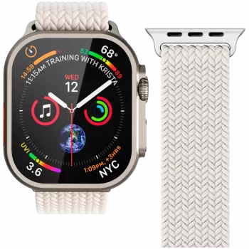 VONMÄHLEN austas kilpinis apyrankė Apple Watch 40/41/42mm, kreminės spalvos