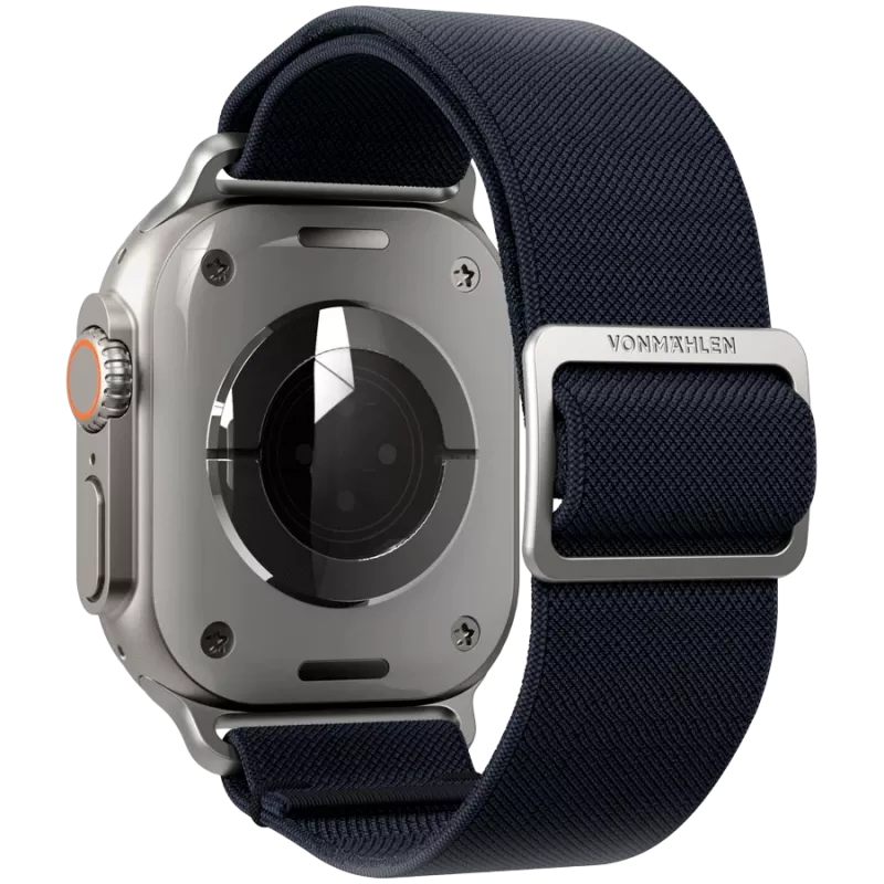 VONMÄHLEN Classic Nylon Loop išmaniojo laikrodžio apyrankė Apple Watch 44/45/46/49mm, tamsiai mėlyna, vieno dydžio