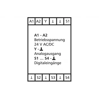 METZ CONNECT KAD-C12 analoginės vertės siųstuvas 0-10V 24V AC/DC su sukamuoju reguliatoriumi, įleidžiamas, grynai baltas 110656