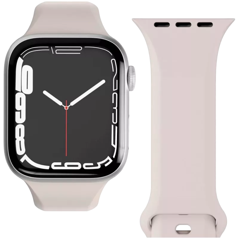 VONMÄHLEN Classic Band 2, skirta Apple Watch 40/41/42mm, kreminės spalvos pilno grūdo odinis dirželis