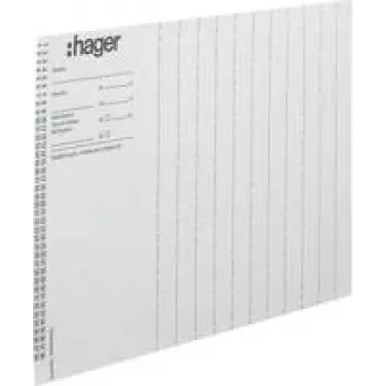HAGER ZZ90B žymėjimo lapai Legrand Mosaic moduliams, A4, balti, 10 vnt. paketas