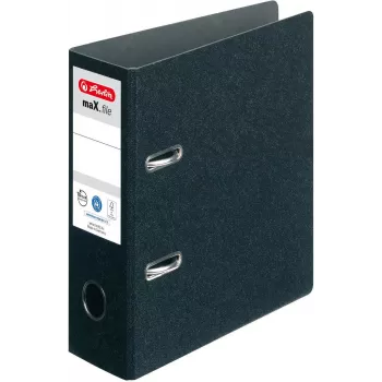 HERLITZ segtuvas su svirtiniu mechanizmu DIN A5 vertikalus 75 mm nugarėlė juodas 5175807