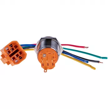 JOY-IT BUTTON22A-M-RD Momentinis mygtuko jungiklis, 22 mm, raudonas, 250 V AC, 3 A, 1 NO, IP67, IK10