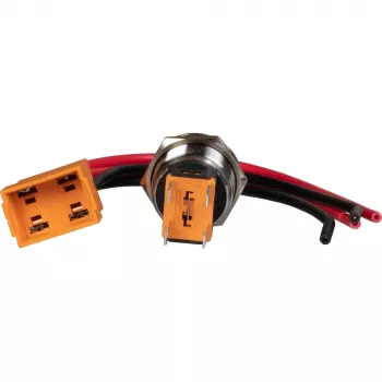 JOY-IT Button22C-02 fiksuojamasis mygtukinis jungiklis, raudonas, 240 V AC, 15 A, IP67, IK10, skydinis montavimas