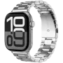 VONMÄHLEN Link Bracelet 2, skirta Apple Watch 44/45/46/49mm, nerūdijantis plienas, sidabrinis