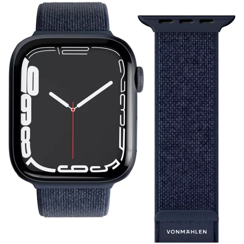 VONMÄHLEN Fitness Loop 2 išmaniojo laikrodžio apyrankė, skirta 44mm, 45mm, 46mm, 49mm korpusams, vieno dydžio, tamsiai mėlyna