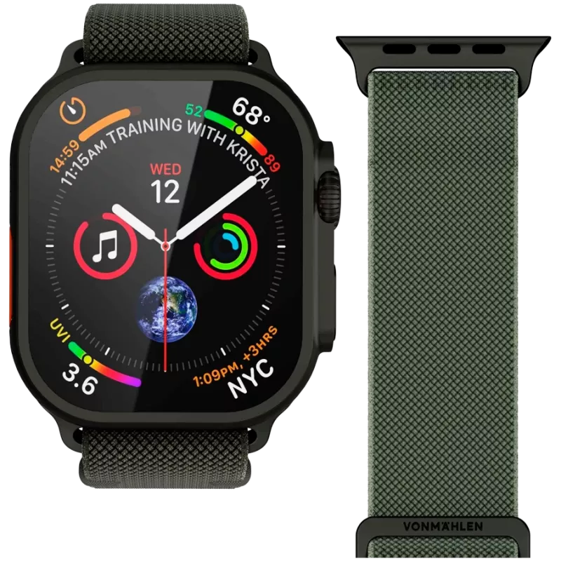 VONMÄHLEN Classic Nylon Loop 44/45/49mm One Size Olive Black