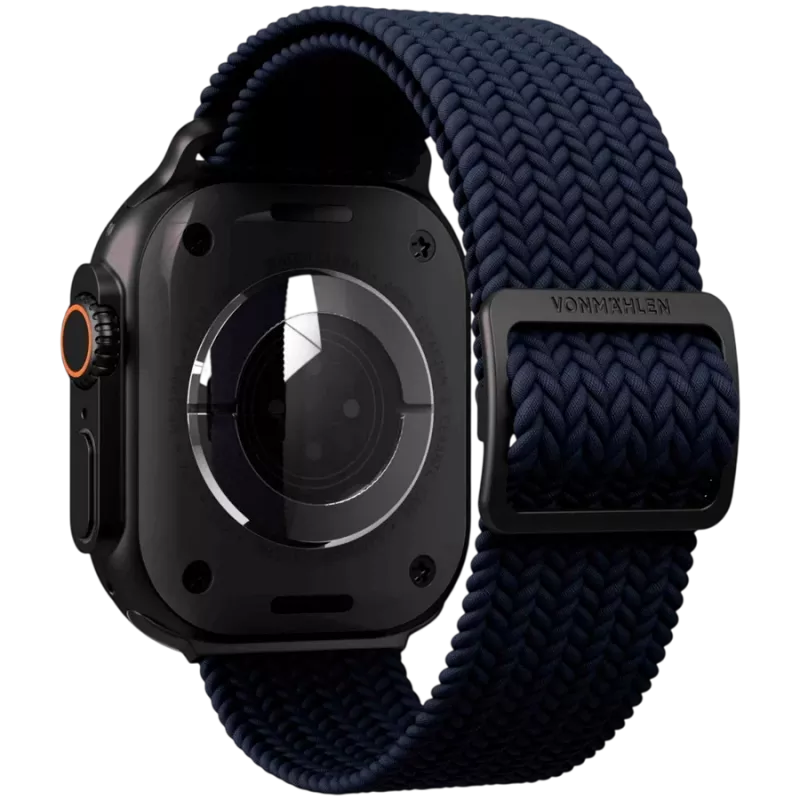 VONMÄHLEN austas loop dirželis 44/45/46/49mm Apple Watch, tamsiai mėlynas juodas