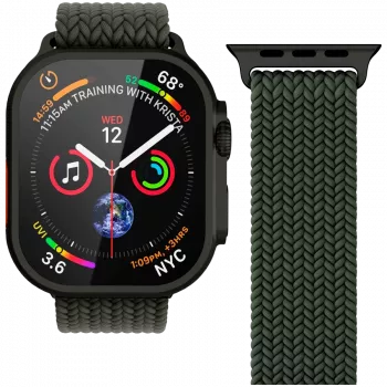 VONMÄHLEN austas loop juosta Apple Watch 40/41/42mm, alyvuogių juoda