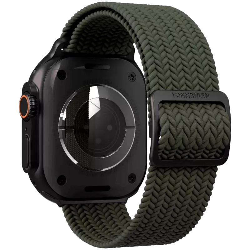 VONMÄHLEN austas loop juosta Apple Watch 40/41/42mm, alyvuogių juoda