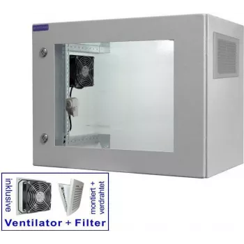 RESISTER PRO Aktiv 19 inch tinklo spintelė, IP54/55, stiklinės durelės, 9U, 600x400 mm, šviesiai pilka 99RRA19WV94GG