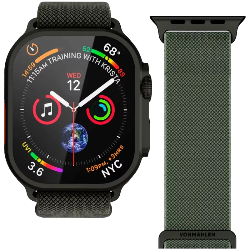 VONMÄHLEN Classic Nylon Loop 40, 41, 42mm One Size, Olive Black