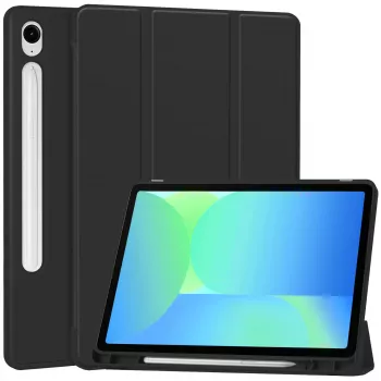 MRDISC „Flip Cover“ skirtas „Samsung Galaxy Tab S10+ 5G“, juodas TPU MG-FLIPSGTSGB9SW