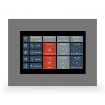 MDT VC-0701.04 Jutiklinis ekranas VisuControl 7 inch KNX patalpos valdiklis, juodas
