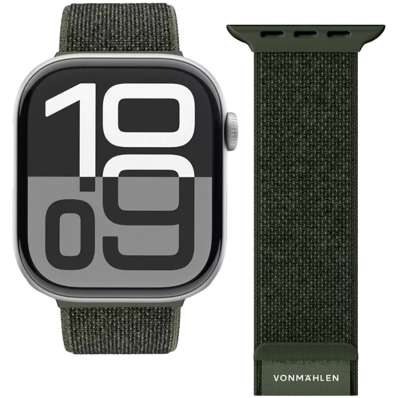 VONMÄHLEN Fitness Loop 2 40, 41, 42mm vieno dydžio, alyvuogių spalvos